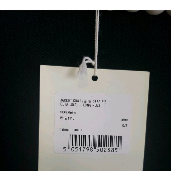 NWT ESKANDAR $1290 100% Merino Wool Cardigan Made in Scotland Lagenlook OS